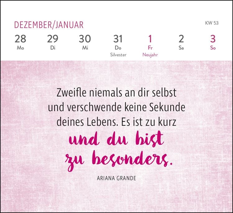 Produktbild: Mini-Wochenkalender 2027: Die tollsten Frauen sind nicht perfekt, sie sind echt