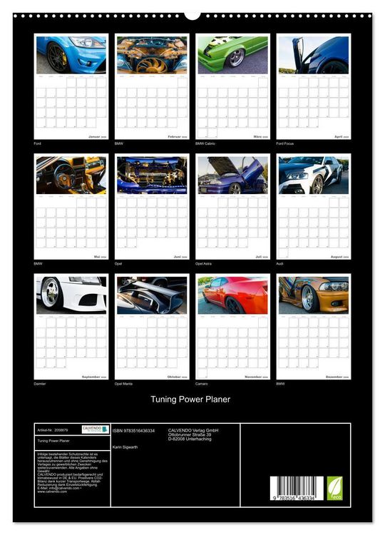 Produktbild: Tuning Power Planer (hochwertiger Premium Wandkalender 2026 DIN A2 hoch), Kunstdruck in Hochglanz