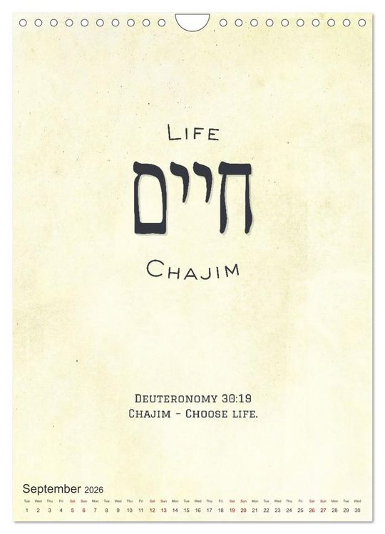 Produktbild: The Radiant Path Hebrew Letters Inspiring the Soul (Wall Calendar 2026 DIN A4 portrait), CALVENDO 12 Month Wall Calendar