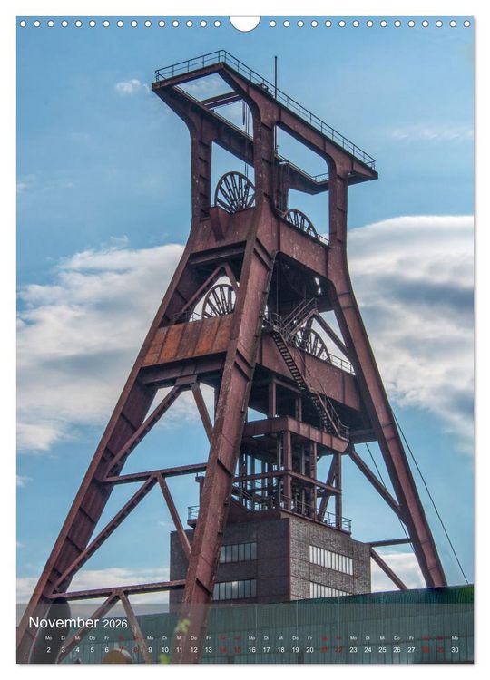 Produktbild: F&ouml;rdert&uuml;rme im Ruhrgebiet - Skulpturen der Vergangenheit (Wandkalender 2026 DIN A3 hoch), CALVENDO Monatskalender