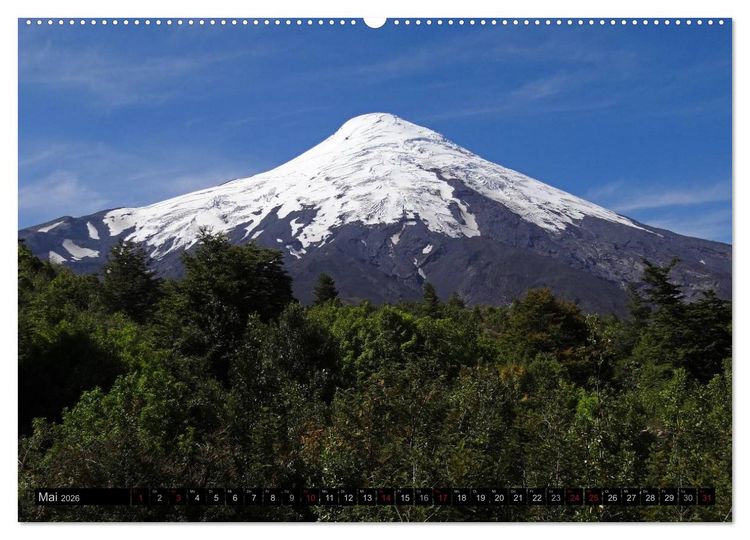 Produktbild: Tanz auf dem Vulkan - Osorno (Chile) (hochwertiger Premium Wandkalender 2026 DIN A2 quer), Kunstdruck in Hochglanz