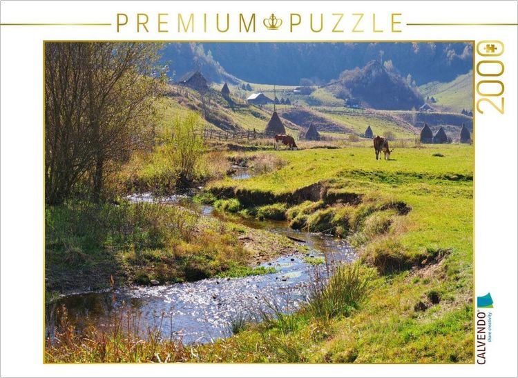 Produktbild: CALVENDO Puzzle Sanft schl&auml;ngelt sich das Wasser durch die Landschaft | 2000 Teile Lege-Gr&ouml;&szlig;e 90x67cm Foto-Puzzle f&uuml;r gl&uuml;ckliche Stunden