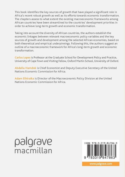 Produktbild: Macroeconomic Policy Framework for Africa's Structural Transformation