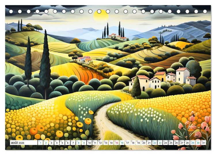 Produktbild: Paysages color&eacute;s (Calendrier de bureau 2026 DIN A5 vertical), CALVENDO calendrier mensuel