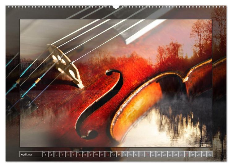 Produktbild: Instrumententr&auml;ume - Die Geige (Wandkalender 2026 DIN A2 quer), CALVENDO Monatskalender