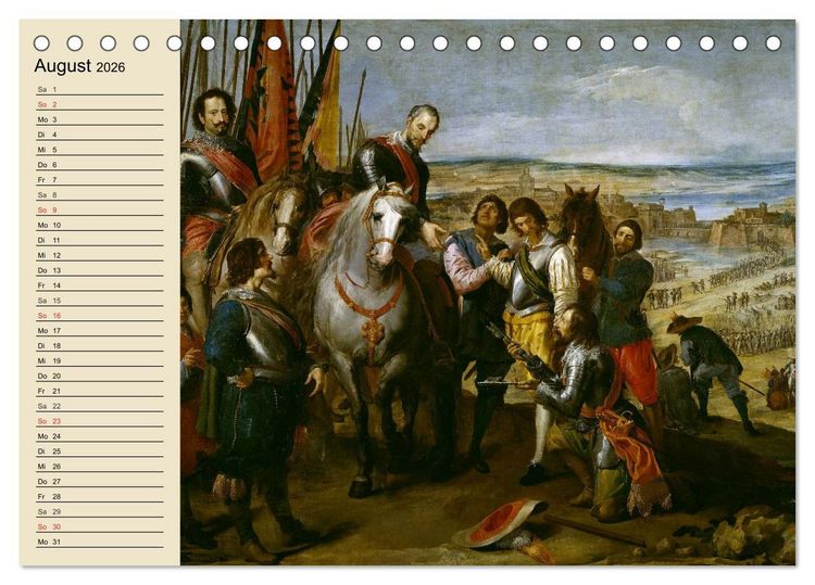 Produktbild: Pferde-&Ouml;lgem&auml;lde. Die Kunst der alten Meister (Tischkalender 2026 DIN A5 quer), CALVENDO Monatskalender
