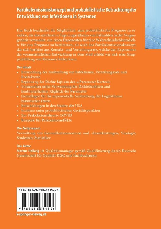 Produktbild: Partikelemissionskonzept und probabilistische Betrachtung der Entwicklung von Infektionen in Systemen