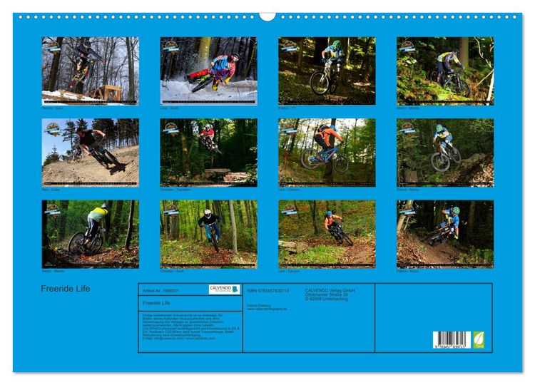 Produktbild: Freeride Life (Wandkalender 2026 DIN A2 quer), CALVENDO Monatskalender