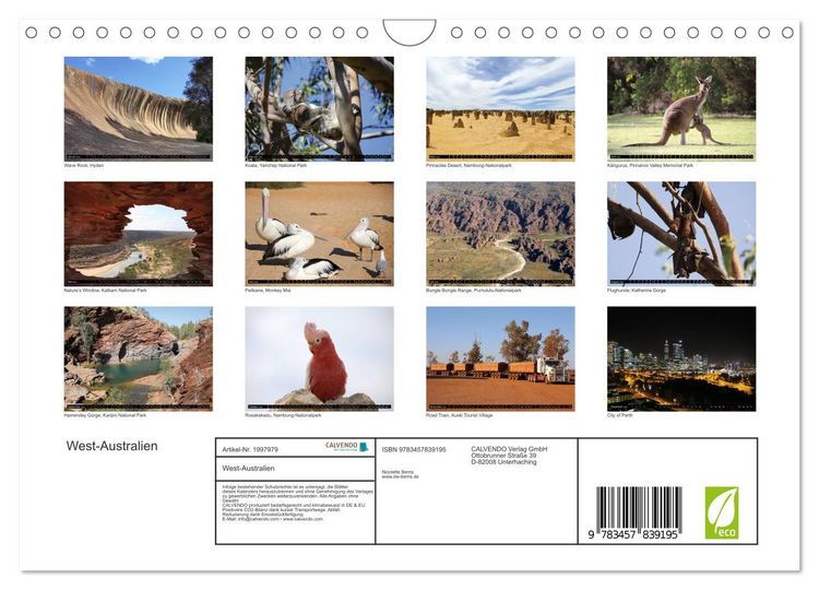 Produktbild: West-Australien (Wandkalender 2026 DIN A4 quer), CALVENDO Monatskalender