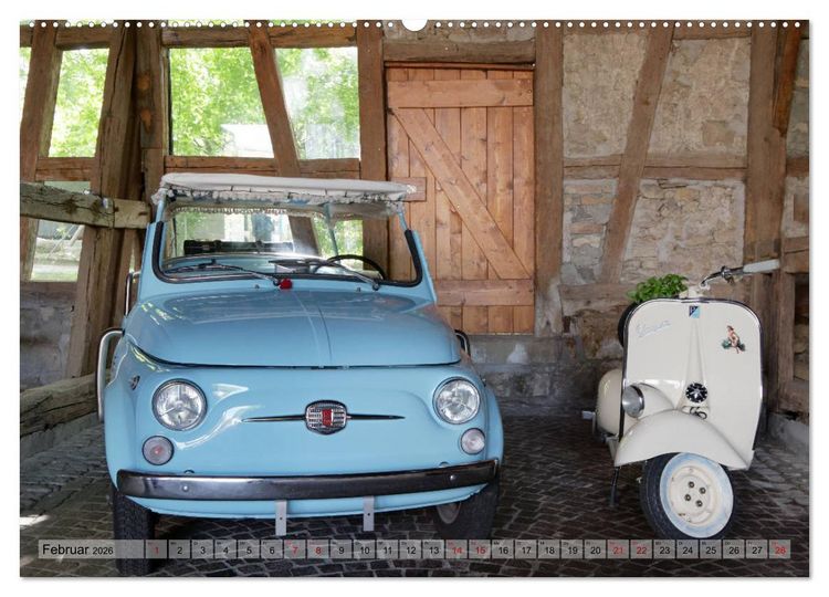 Produktbild: Cinquecento Der kleine Italiener - 60 Jahre zeitloses Kultobjekt (Wandkalender 2026 DIN A2 quer), CALVENDO Monatskalender