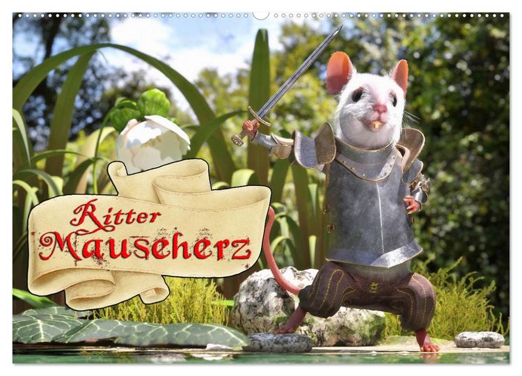 Produktbild: Ritter Mauseherz (Wandkalender 2026 DIN A2 quer), CALVENDO Monatskalender