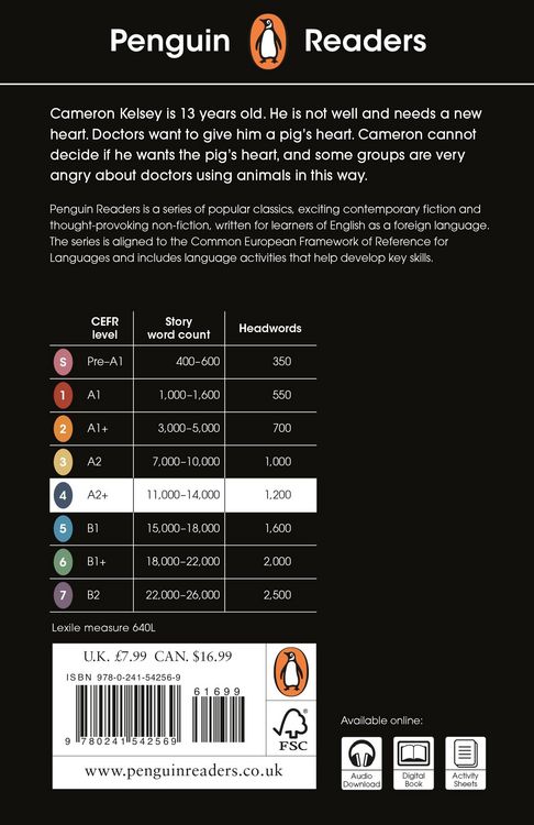 Produktbild: Penguin Readers Level 4: Pig-Heart Boy (ELT Graded Reader)