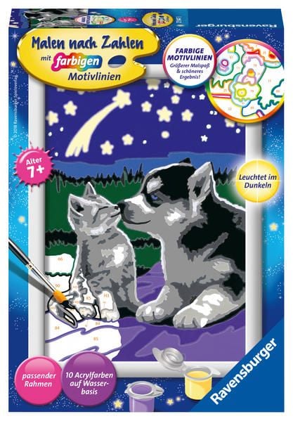 Produktbild: CreArt, Malen nach Zahlen Kinder - Hund und Katze