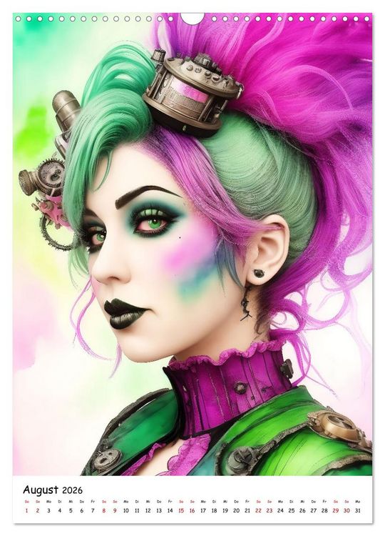 Produktbild: Steam-Punk-Girls - Eine charmante und sympathische Subkultur (Wandkalender 2026 DIN A3 hoch), CALVENDO Monatskalender