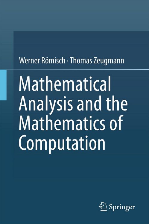 Produktbild: Mathematical Analysis and the Mathematics of Computation