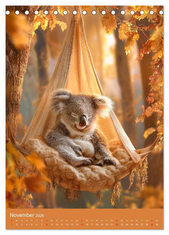 Produktbild: Workaholic - Mach mal Pause und chill wie ein Koala (Tischkalender 2026 DIN A5 hoch), CALVENDO Monatskalender