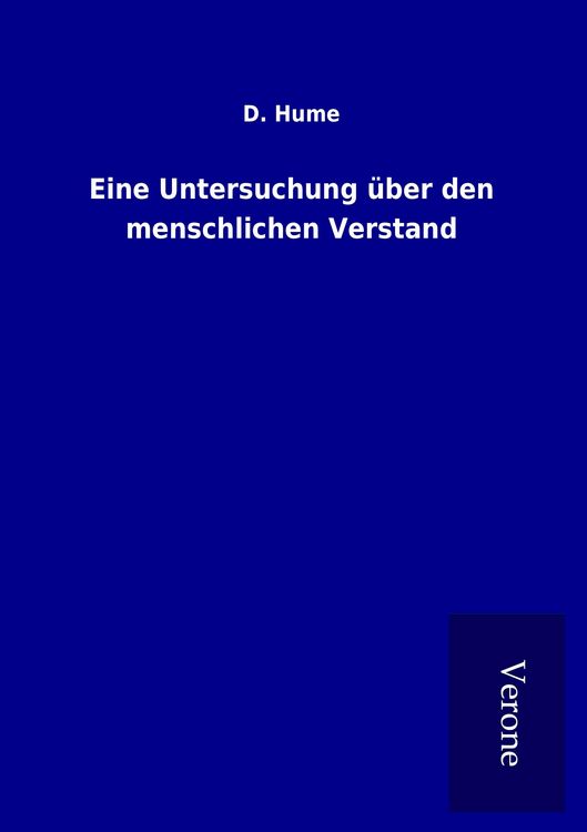 Produktbild: Eine Untersuchung &uuml;ber den menschlichen Verstand