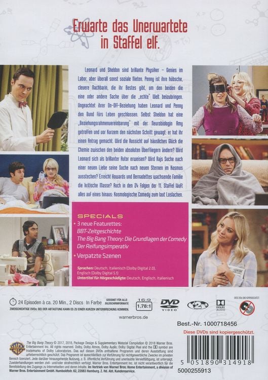 Produktbild: The Big Bang Theory - Staffel 11 [2 DVDs]