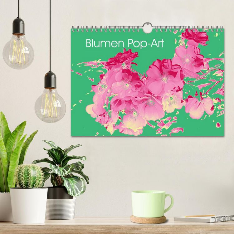 Produktbild: Blumen Pop-Art (Wandkalender 2027 DIN A4 quer), CALVENDO Monatskalender