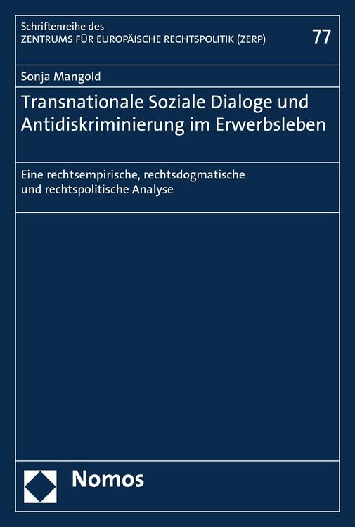 Produktbild: Transnationale Soziale Dialoge und Antidiskriminierung im Erwerbsleben
