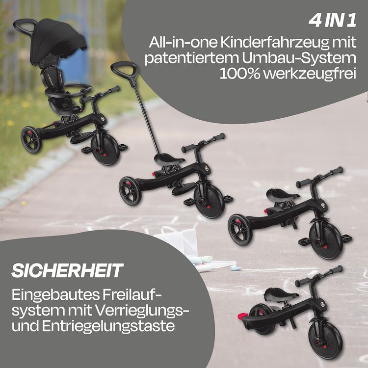 Produktbild: GLOBBER EXPLORER TRIKE 4in1 schwarz