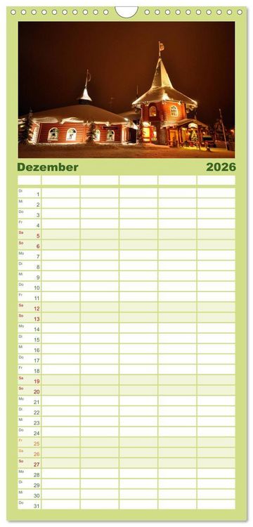Produktbild: Familienplaner 2026 - SKANDINAVIEN mit 5 Spalten (Wandkalender, 21 x 45 cm) CALVENDO