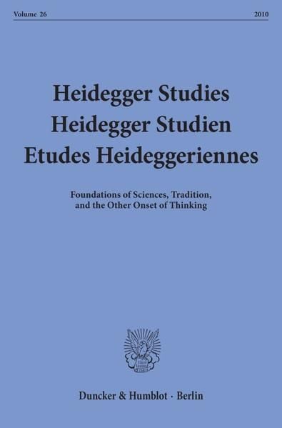 Produktbild: Heidegger Studies - Heidegger Studien - Etudes Heideggeriennes.
