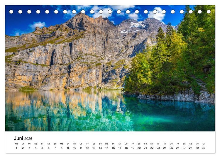 Produktbild: Wunderwelt Schweiz (Tischkalender 2026 DIN A5 quer), CALVENDO Monatskalender