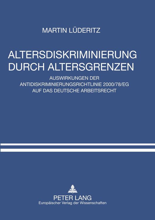 Produktbild: Altersdiskriminierung durch Altersgrenzen