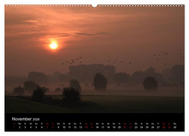 Produktbild: Niederrheinischer Himmel (Wandkalender 2026 DIN A2 quer), CALVENDO Monatskalender