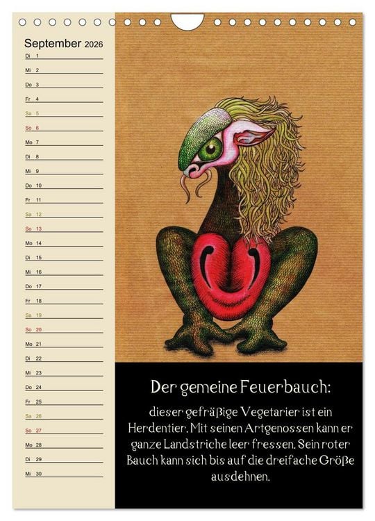 Produktbild: Fabelhafte Wesen / Geburtstagskalender (Wandkalender 2026 DIN A4 hoch), CALVENDO Monatskalender