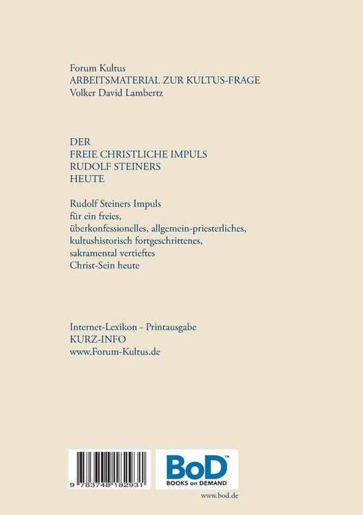 Produktbild: frei + christlich - Der freie christliche Impuls Rudolf Steiners heute