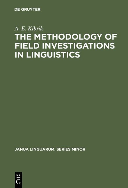 Produktbild: The methodology of field investigations in linguistics
