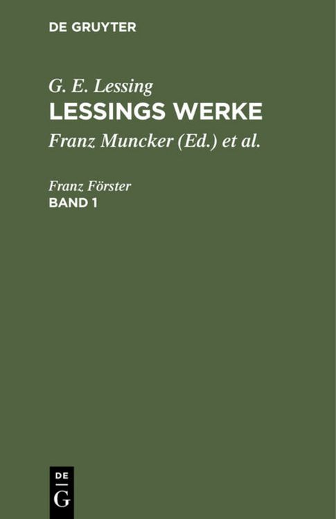 Produktbild: Lessings Werke. Band 1