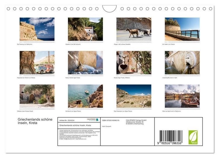 Produktbild: Griechenlands sch&ouml;ne Inseln, Kreta (Wandkalender 2026 DIN A4 quer), CALVENDO Monatskalender