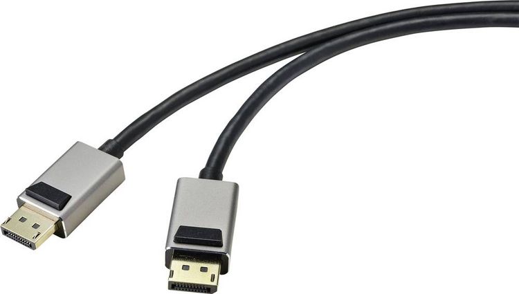 Produktbild: SpeaKa Professional DisplayPort Anschlusskabel DisplayPort Stecker, DisplayPort Stecker 2.00 m Schwarz SP-9510456 8K UHD DisplayPort-Kabel