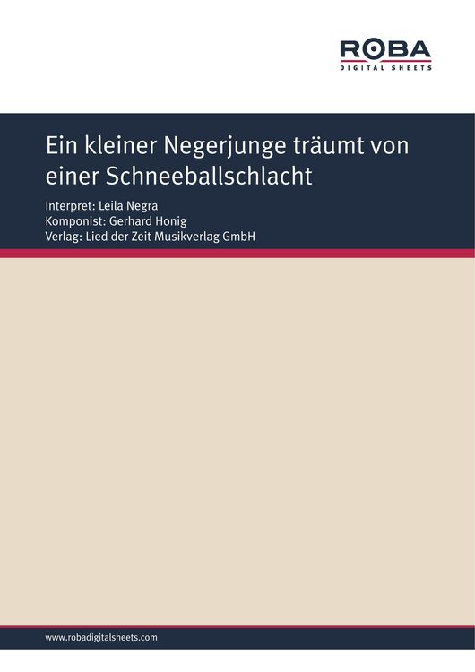 Produktbild: Ein kleiner Negerjunge tr&auml;umt von einer Schneeballschlacht