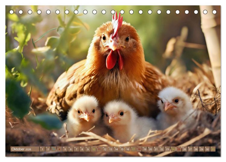 Produktbild: Tierkinder auf dem Land (Tischkalender 2026 DIN A5 quer), CALVENDO Monatskalender