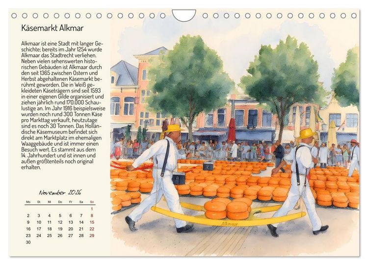 Produktbild: Romantische Reise durch die Niederlande (Wandkalender 2026 DIN A4 quer), CALVENDO Monatskalender