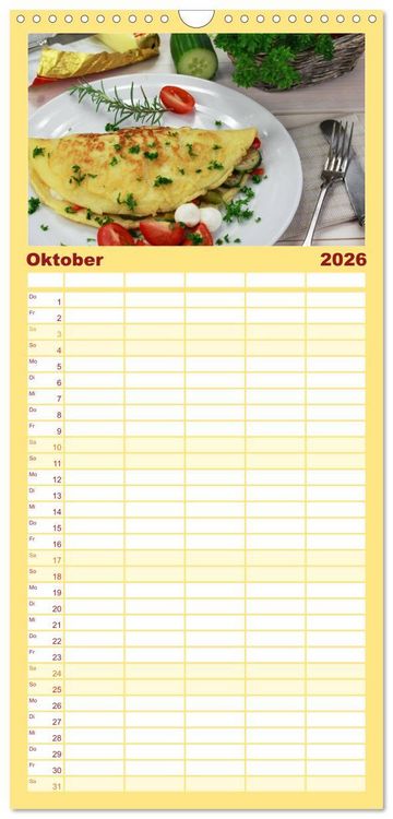 Produktbild: Familienplaner 2026 - Gro&szlig;mutter&acute;s K&uuml;che mit 5 Spalten (Wandkalender, 21 x 45 cm) CALVENDO