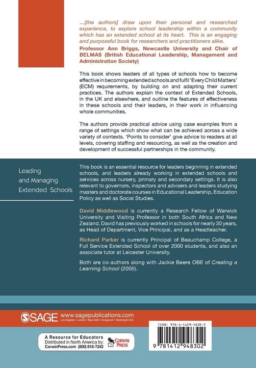 Produktbild: Leading and Managing Extended Schools
