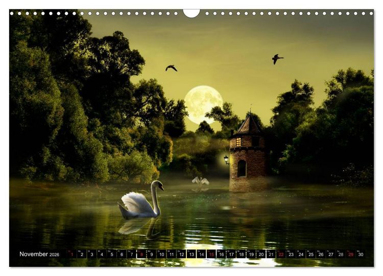 Produktbild: Mystische Vollmondn&auml;chte (Wandkalender 2026 DIN A3 quer), CALVENDO Monatskalender