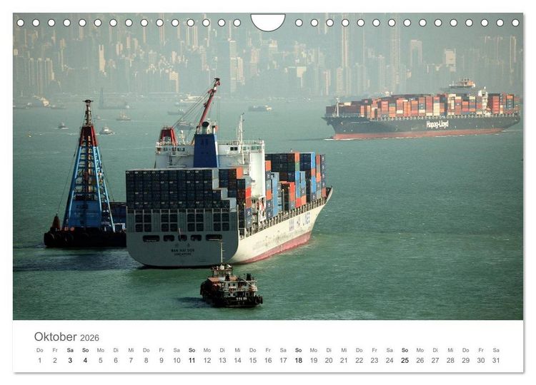 Produktbild: Faszination Schifffahrt &ndash; An Bord um die Welt (Wandkalender 2026 DIN A4 quer), CALVENDO Monatskalender