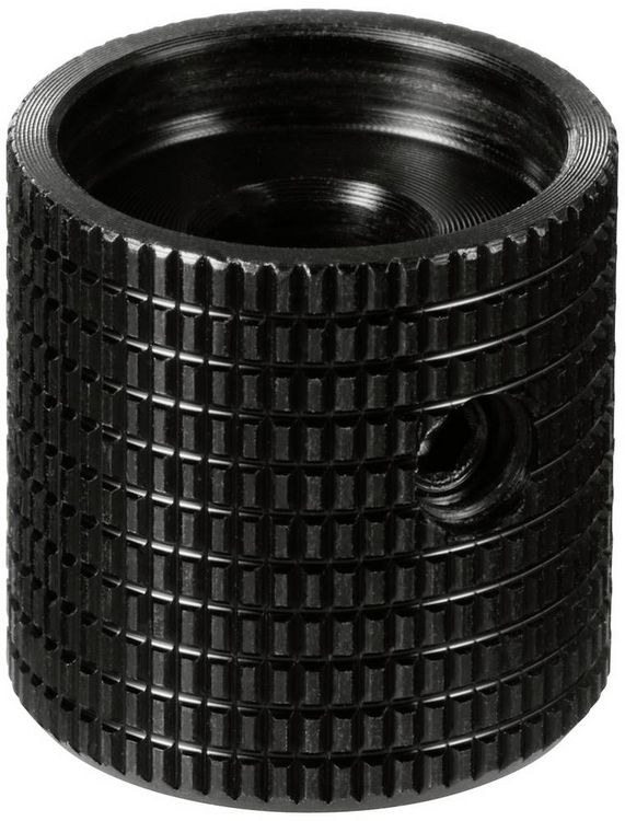 Produktbild: TRU COMPONENTS TC-11613844 Drehknopf mit Knopfmarkierung Schwarz (&Oslash; x H) 17 mm x 17 mm Aluminium 1 St.