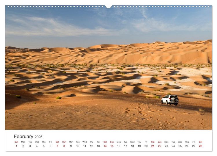 Produktbild: Desert dunes in Abu Dhabi (High Quality Premium Wall Calendar 2026 DIN A2 landscape),CALVENDO 12 Month Wall Calendar