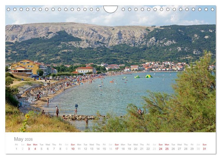 Produktbild: Adriatic Coast Croatia / UK-Version (Wall Calendar 2026 DIN A4 landscape), CALVENDO 12 Month Wall Calendar