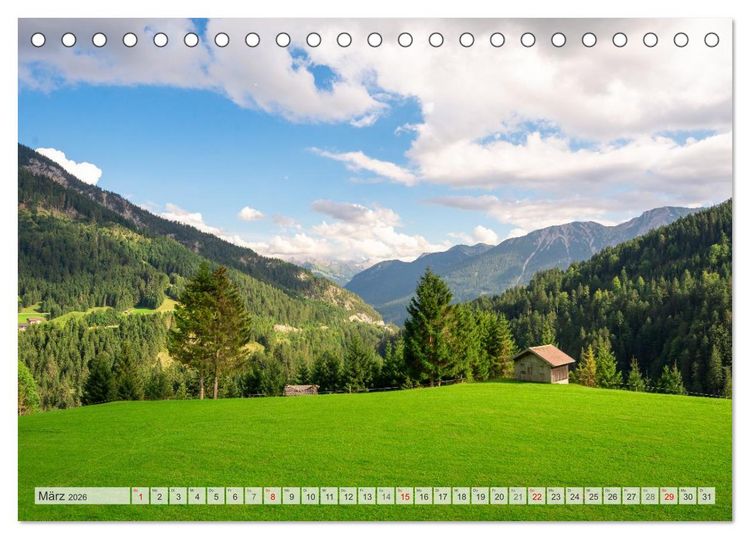 Produktbild: Urlaub im Tannheimer Tal (Tischkalender 2026 DIN A5 quer), CALVENDO Monatskalender
