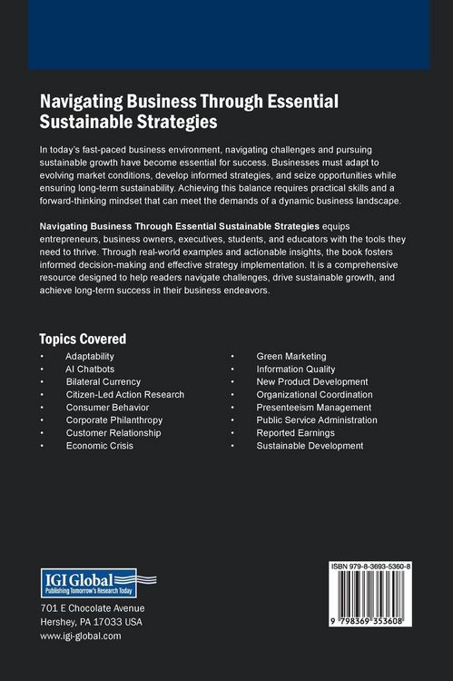 Produktbild: Navigating Business Through Essential Sustainable Strategies