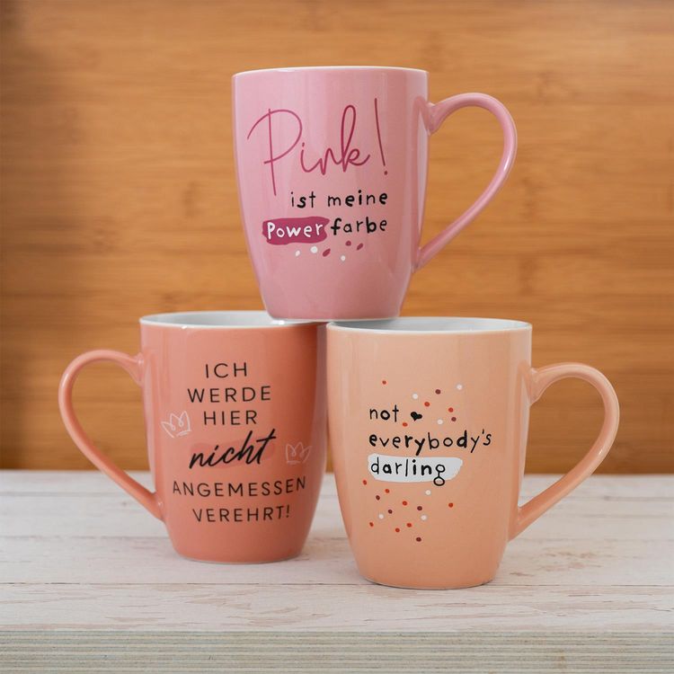 Produktbild: Tasse mit Motivdruck "not everybody&acute;s darling", mit Banderole