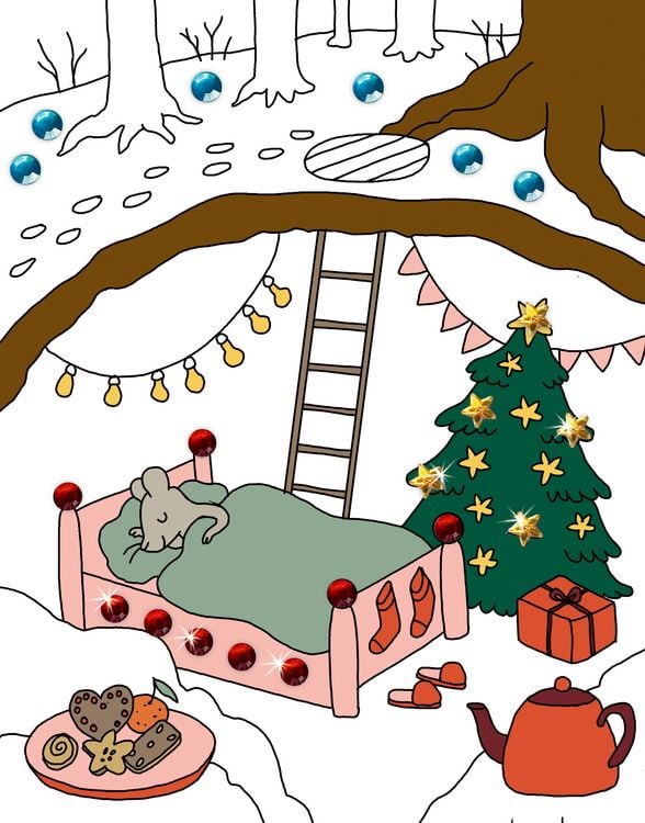Produktbild: Malblock mit Glitzersteinchen &ndash; Frohe Weihnachten!
